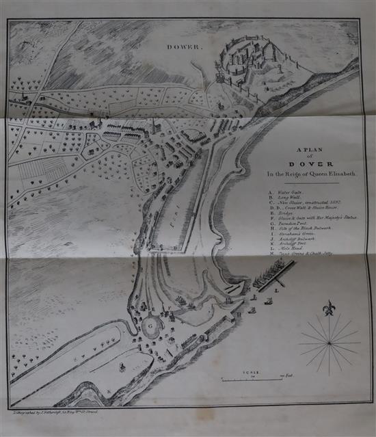 Worthington, Lieut. B - Proposed Plan for Improving Dover Harbour, qto, original cloth, with folding map, 2